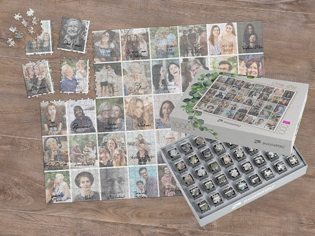 Livre d’or sous forme de puzzle pour le mariage