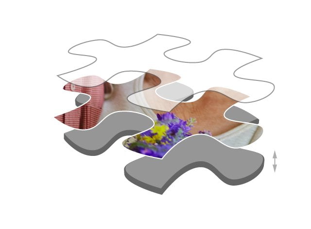 Puzzle photo avec 500 pièces de carton premium